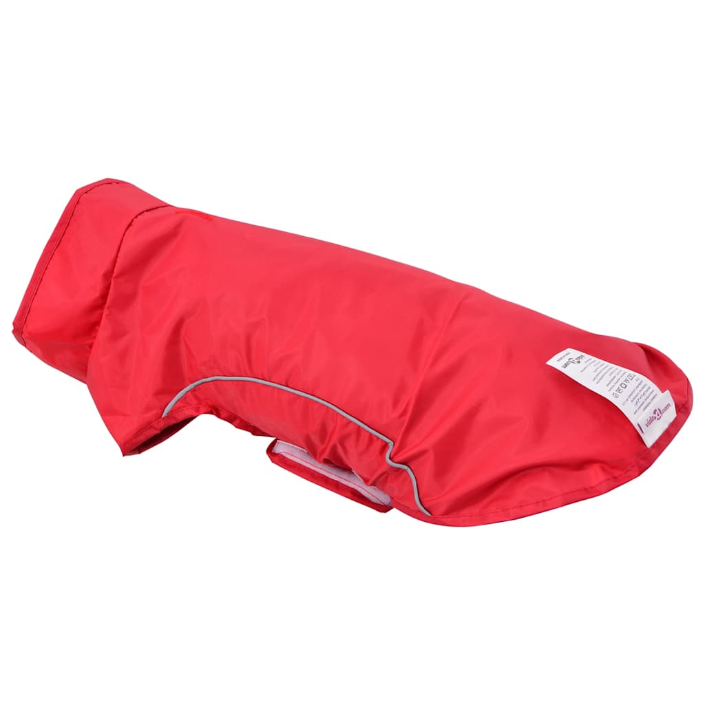 Capa de chuva para cães com tiras reflectoras vermelho XXS