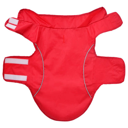 Capa de chuva para cães com tiras reflectoras vermelho M