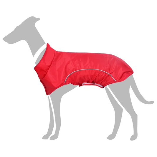 Capa de chuva para cães com tiras reflectoras vermelho XL