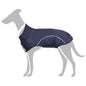 Capa de chuva para cães com tiras reflectoras azul-marinho XXS