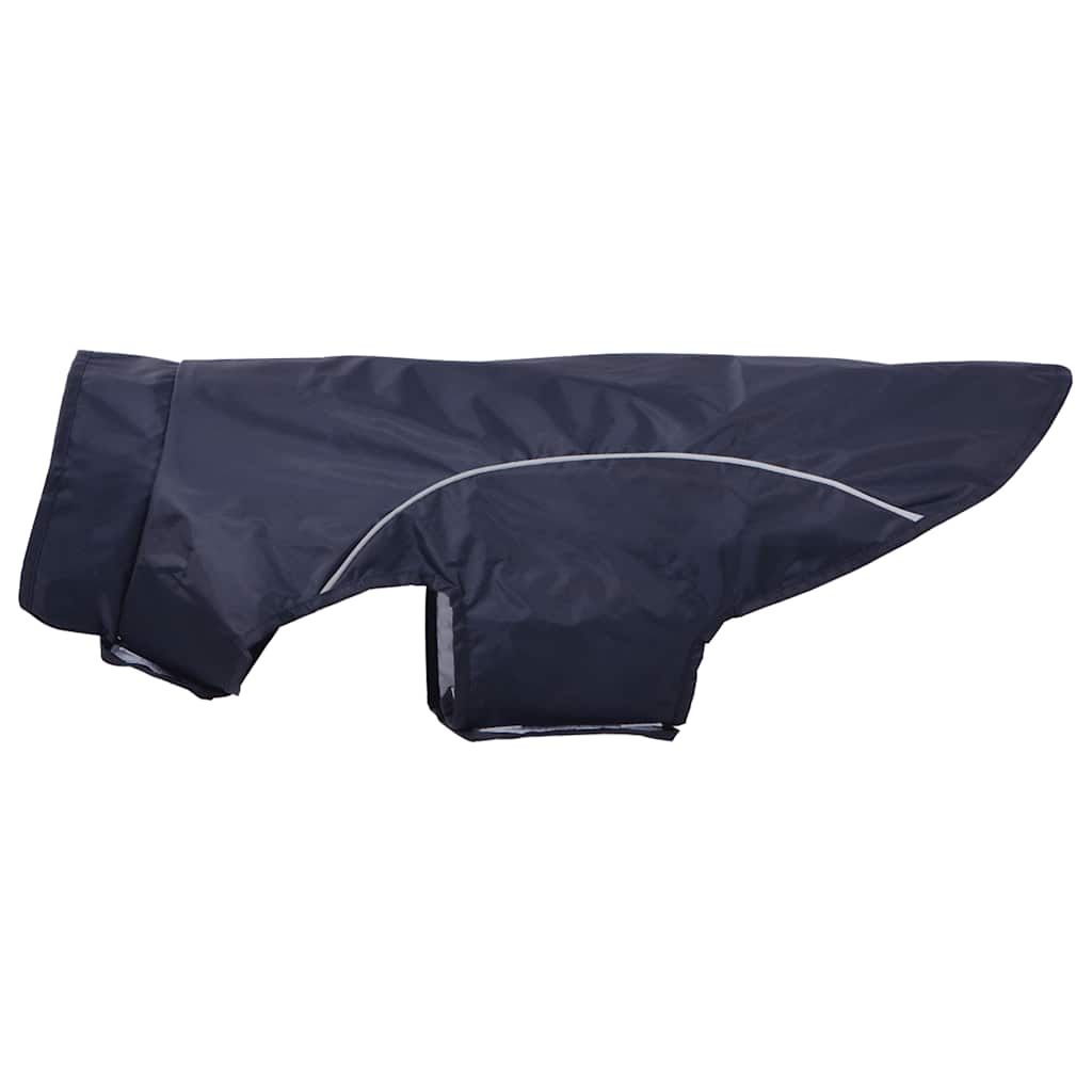 Capa de chuva para cães com tiras reflectoras azul-marinho XL