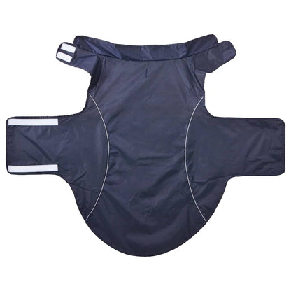 Capa de chuva para cães com tiras reflectoras azul-marinho 3XL