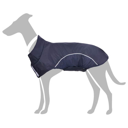 Capa de chuva para cães com tiras reflectoras azul-marinho 3XL