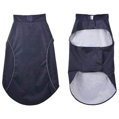 Capa de chuva para cães com tiras reflectoras azul-marinho 4XL