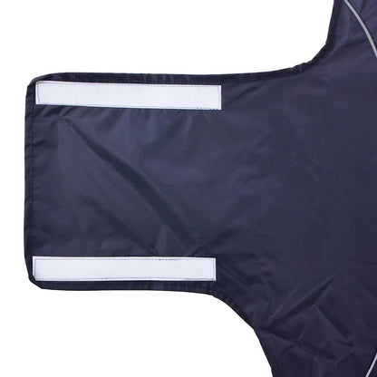 Capa de chuva para cães com tiras reflectoras azul-marinho 4XL