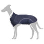 Capa de chuva para cães com tiras reflectoras azul-marinho 4XL
