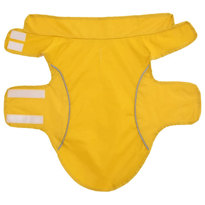 Capa de chuva para cães com tiras reflectoras amarelo S