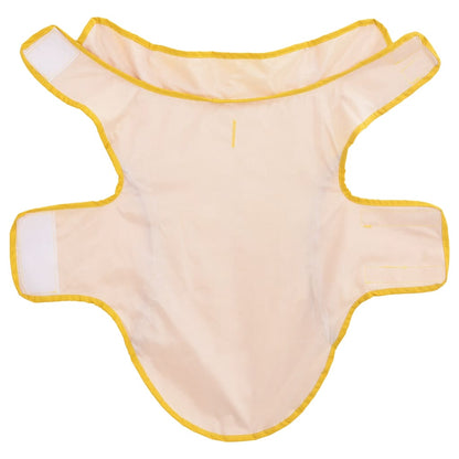 Capa de chuva para cães com tiras reflectoras amarelo S