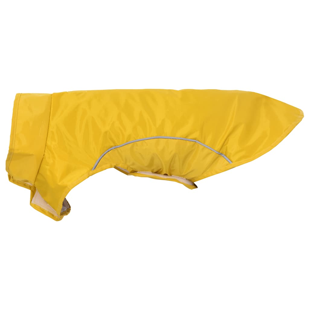 Capa de chuva para cães com tiras reflectoras amarelo S