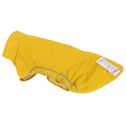 Capa de chuva para cães com tiras reflectoras amarelo M