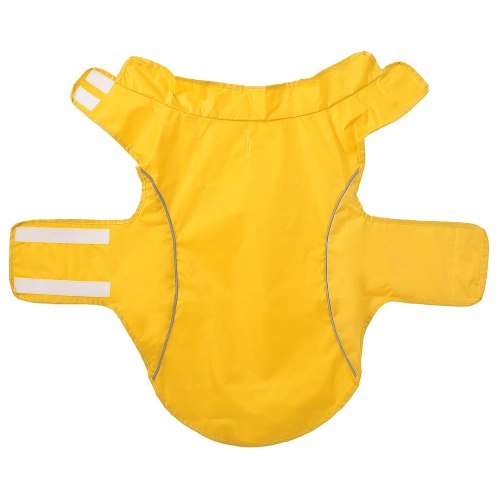Capa de chuva para cães com tiras reflectoras amarelo L