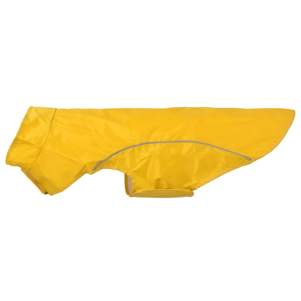 Capa de chuva para cães com tiras reflectoras amarelo L
