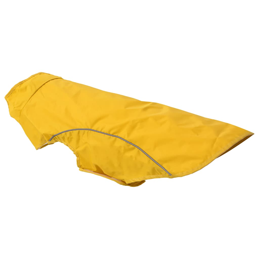 Capa de chuva para cães com tiras reflectoras amarelo L