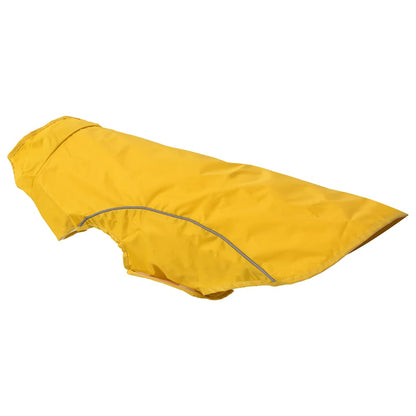 Capa de chuva para cães com tiras reflectoras amarelo L