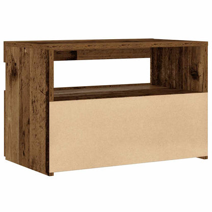 Mesa de cabeceira com LED derivados de madeira madeira velha