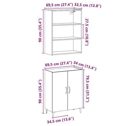 Aparador c/ armário parede derivados madeira carvalho artisiano