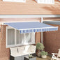 Tecido de substituição para toldo Azul e branco 350 x 200 cm