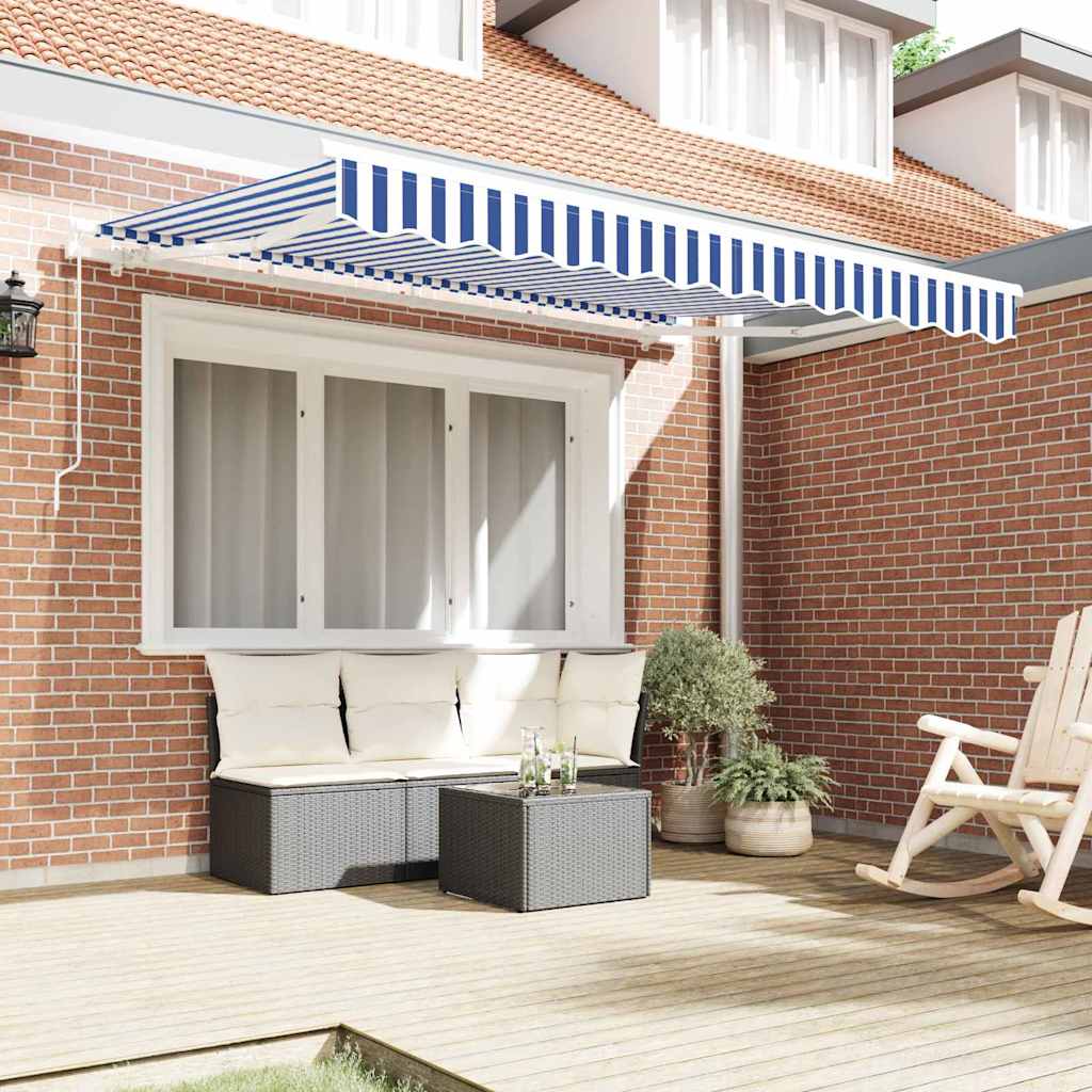 Tecido de substituição para toldo Azul e branco 350 x 200 cm