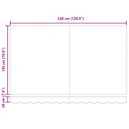 Tecido de substituição para toldo Borgonha 330 x 195 cm