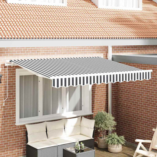 Tecido de substituição para toldo Antracite e branco