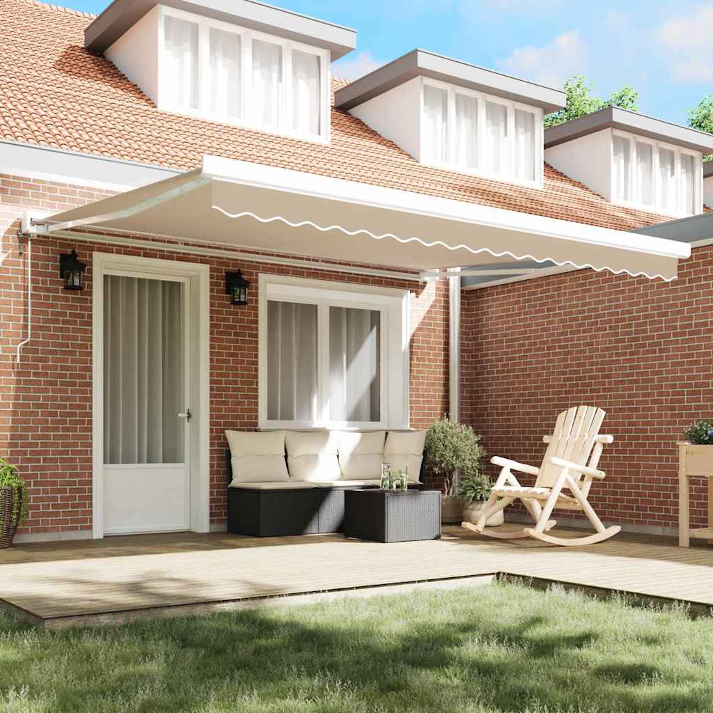 Tecido de substituição para toldo Bege 400 × 300 cm lona