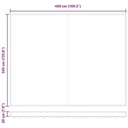 Tecido de substituição para toldo Branco 450 × 350 cm lona