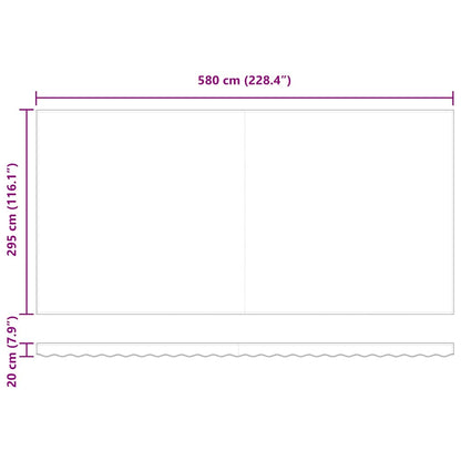 Tecido de substituição para toldo Verde e amarelo 600 × 300 cm
