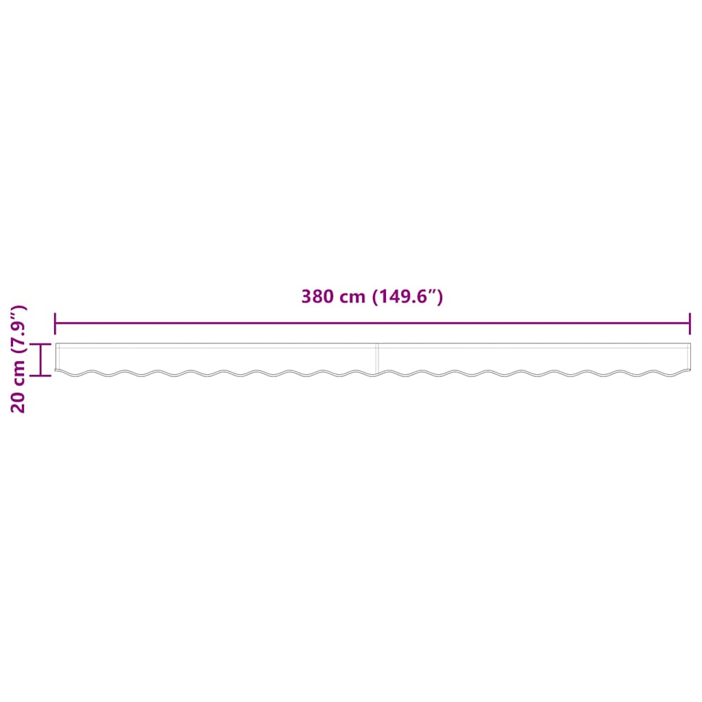 Valência de Toldos Multicolor 3,8 x 0,2 m lona
