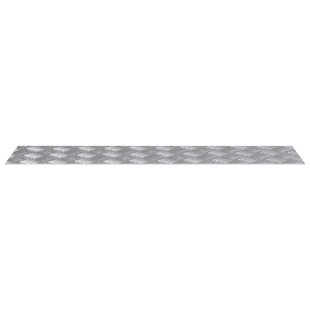 Placas xadrez 4 pcs Prateado 100 x 25 cm Alumínio
