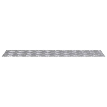 Placas xadrez 4 pcs Prateado 100 x 25 cm Alumínio
