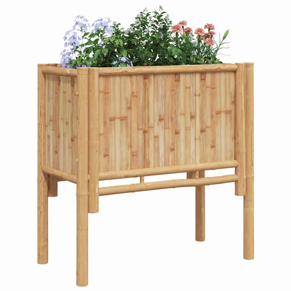 Canteiro de jardim elevado Castanho 70 x 35 x 70 cm Bambu