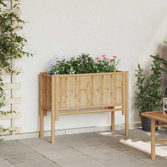 Canteiro de jardim elevado Castanho 90 x 35 x 70 cm Bambu