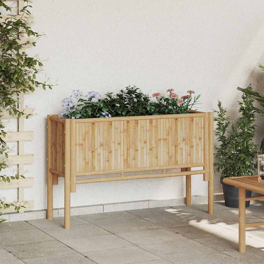 Canteiro de jardim elevado Castanho 110 x 35 x 70 cm Bambu