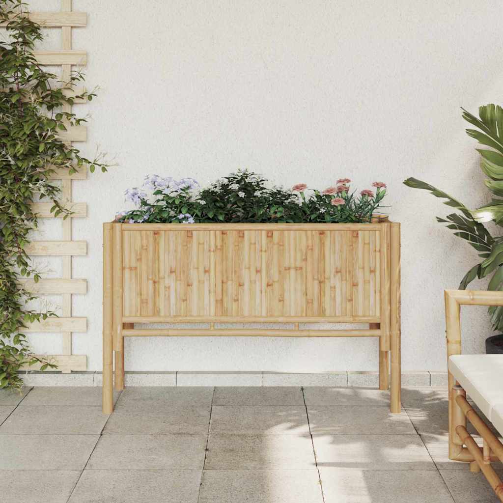 Canteiro de jardim elevado Castanho 110 x 35 x 70 cm Bambu