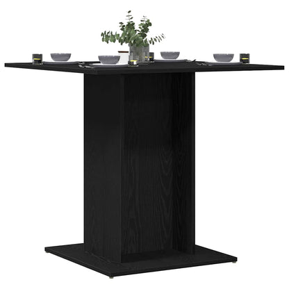 Mesa jantar 80x80x75 cm derivados de madeira carvalho preto