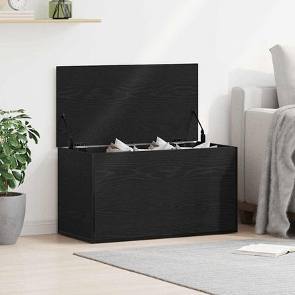 Caixa de Armazenamento Carvalho preto 84 x 42 x 46 cm