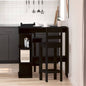 Mesa de bar com prateleira Carvalho preto 100 x 48 x 101.5 cm