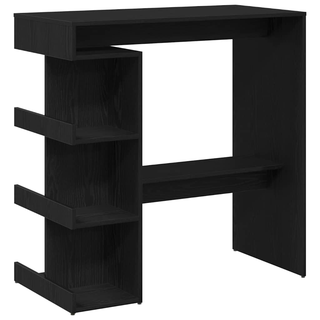 Mesa de bar com prateleira Carvalho preto 100 x 48 x 101.5 cm