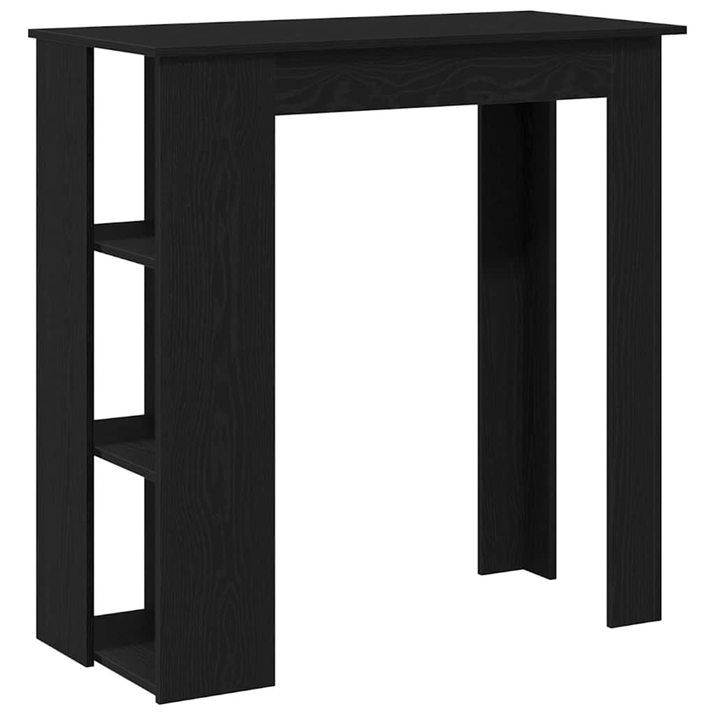Mesa de bar com prateleira Carvalho preto 102 x 50 x 103,5 cm