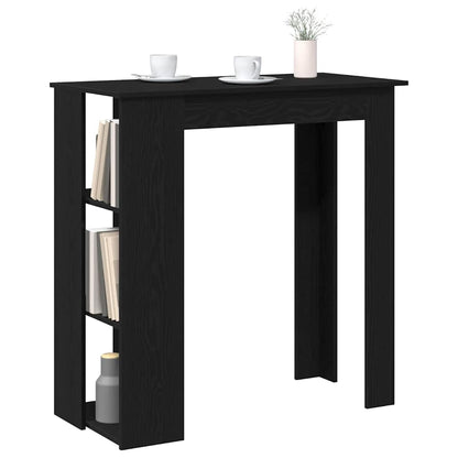 Mesa de bar com prateleira Carvalho preto 102 x 50 x 103,5 cm