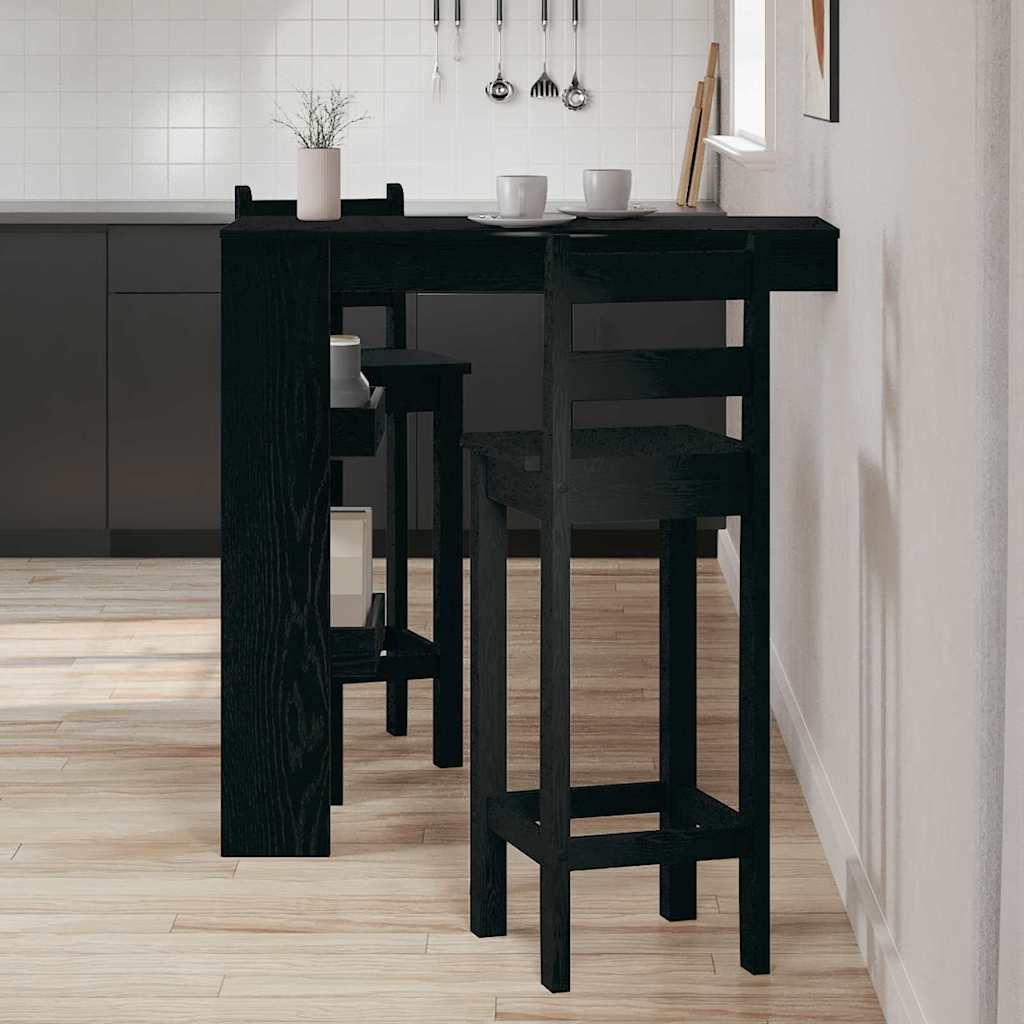 Mesa de Bar de Parede Carvalho preto 102 x 55 x 103.5 cm