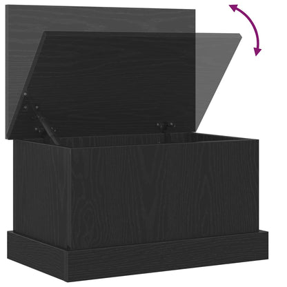 Caixa de Armazenamento Carvalho preto 50 x 30 x 28 cm