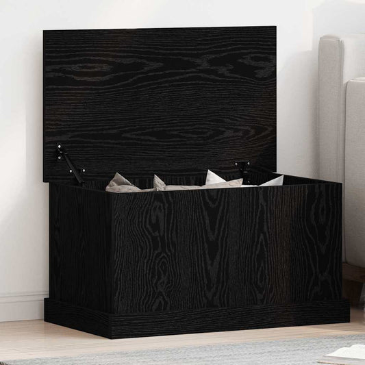 Caixa de Armazenamento Carvalho preto 70 x 40 x 28 cm
