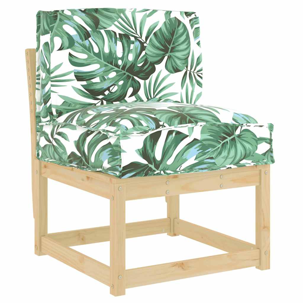 Almofada de palete para encosto Floral Padrão de folhas