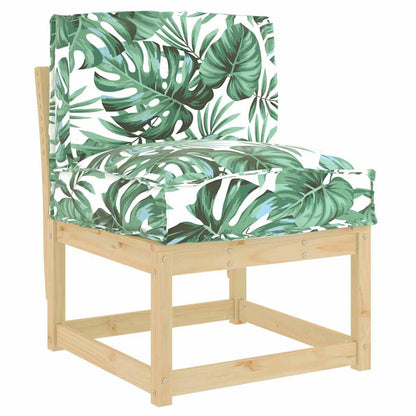 Almofada de palete para encosto Floral Padrão de folhas