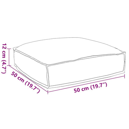 Almofada de palete para assento Bege 50 x 50 x 12 cm