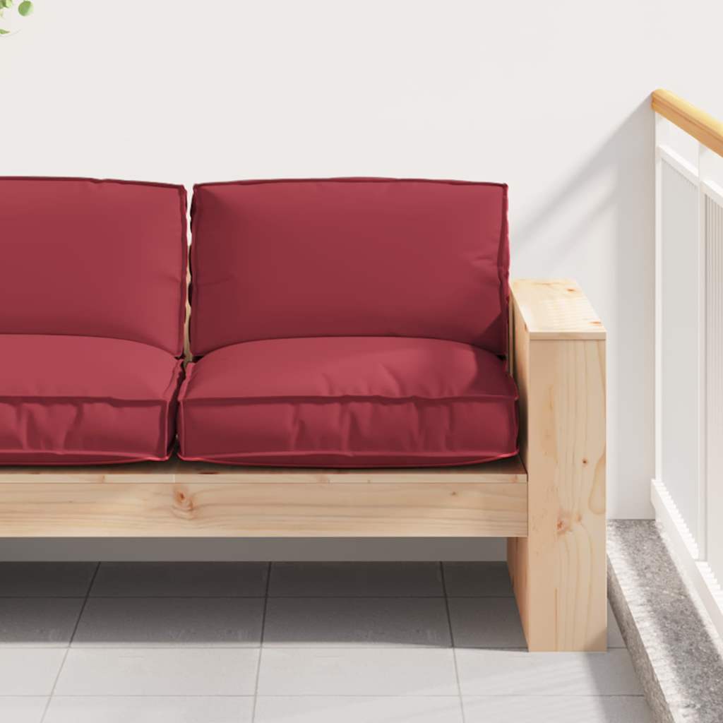 Almofada de palete para assento Vinho Vermelho 80 x 80 x 12 cm