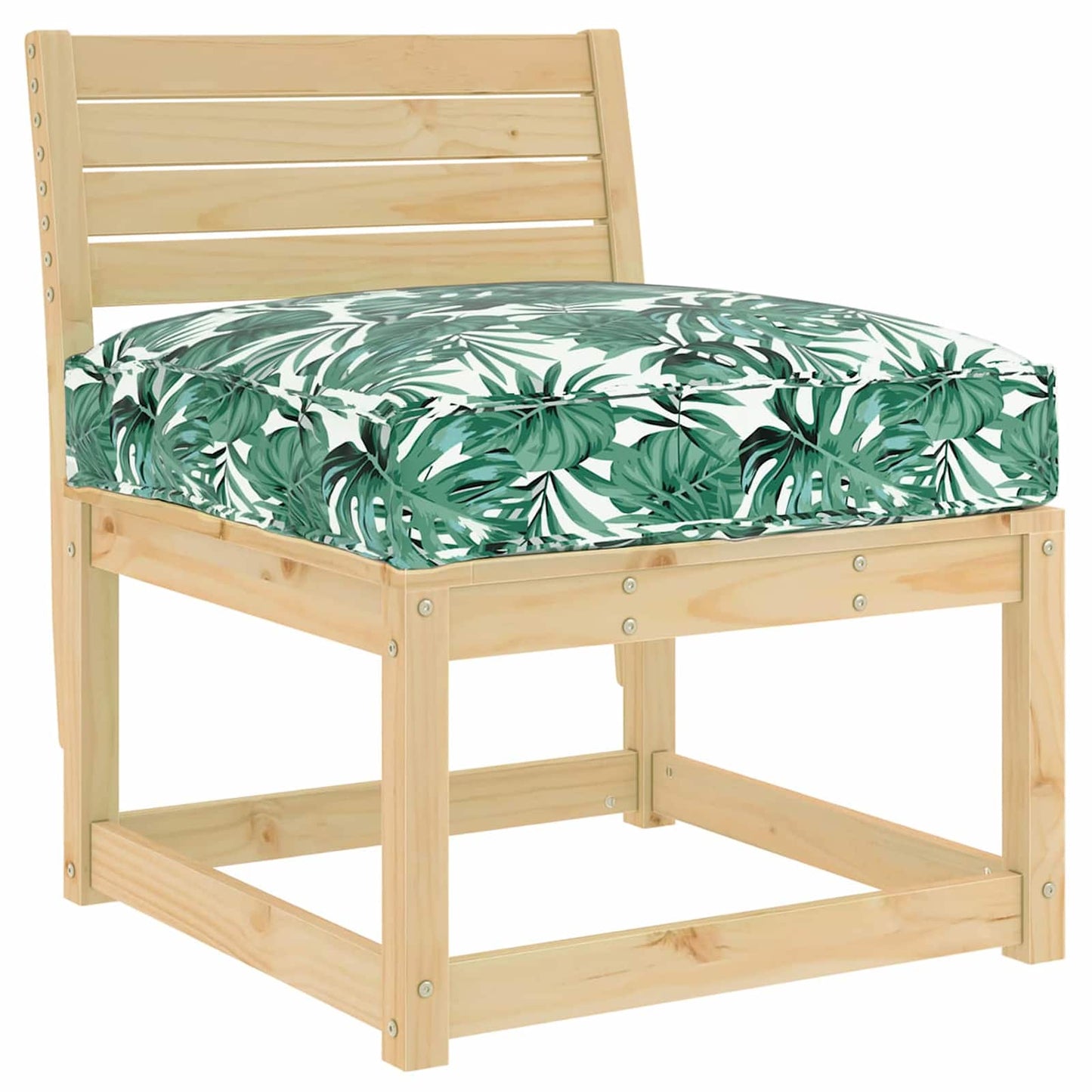 Almofada Folha Padrão de Folhas 80 x 80 x 12 cm Tecido Oxford