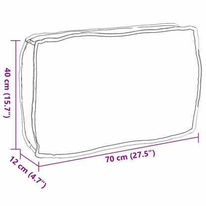 Almofada de palete para encosto Bege 70 x 40 x 12 cm