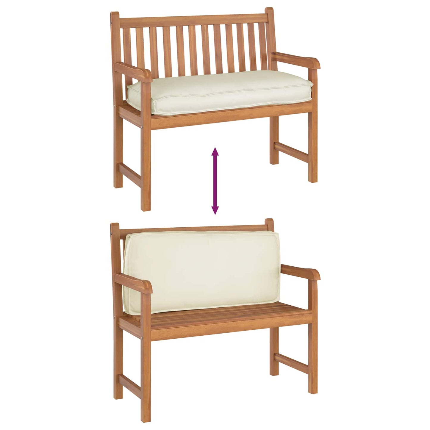 Almofada Creme 120 x 50 x 12 cm Tecido Oxford